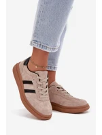 Zamszowe Sneakersy Damskie Na Platformie Beżowe Elivienne Zamszowe Sneakersy Damskie Na Platformie Beżowe Elivienne