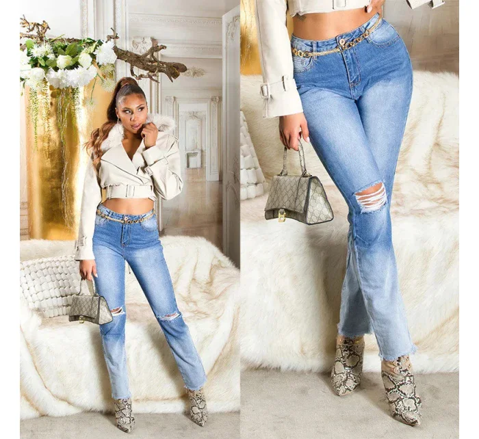 Sexy džíny s vysokým pasem model 21178084 - Koucla Sexy džíny s vysokým pasem model 21178084 - Koucla