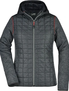 JN Dámská pletená hybridní bunda 02.0 grey melange/anthracite melange model 22528889 - Daiber