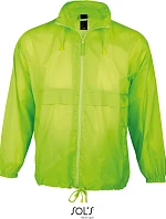 SOL'S Surf Unisex vetrovka 25.2000 neonovo limetková