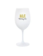 MOJE TERAPIE - bílá  sklenice na víno 350 ml