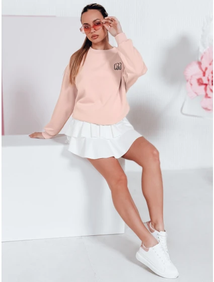 Dámska nadrozmerná mikina s výšivkou SOFTSLON ružová FashionStreet BY1432