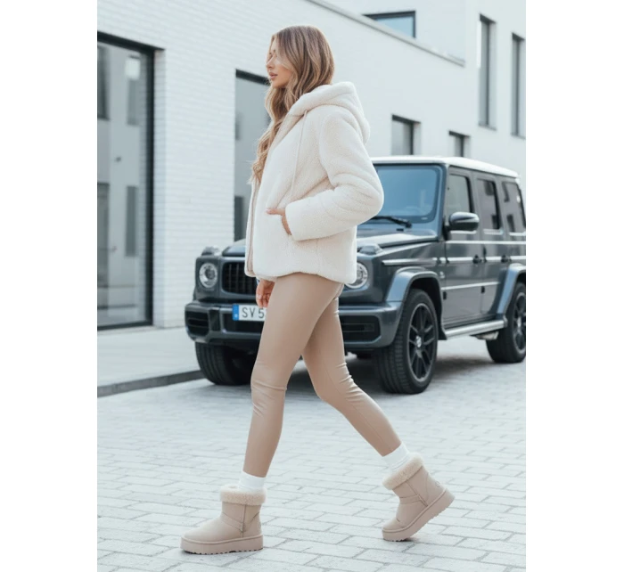 Dámský krátký kabát béžový Dstreet model 21990811 - FashionStreet