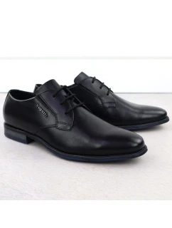 Skórzane  męskie czarne model 22035551 - Bugatti