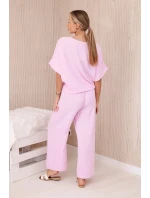 Souprava halenky a kalhot světle růžová Souprava halenky a kalhot světle růžová
