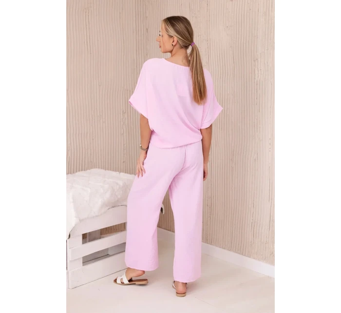 Souprava halenky a kalhot světle růžová Souprava halenky a kalhot světle růžová