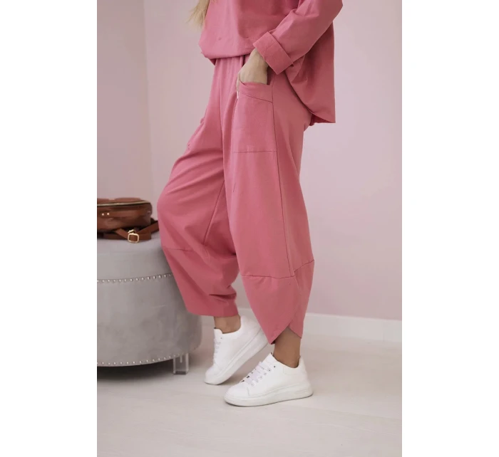 Bavlněná mikina kalhoty set malina Bavlněná mikina kalhoty set malina