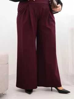 Dámské kalhoty Plus Size s širokými nohavicemi a model 21728701 - K-Fashion