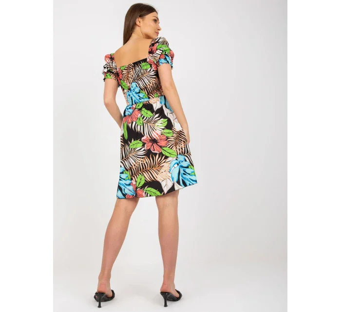 Šaty DHJ SK 15836.51 čierna a modrá