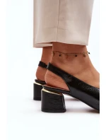 Kožené sandále so zdobením Laura Messi 2719 Black Kožené sandále so zdobením Laura Messi 2719 Black