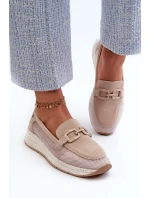 Dámske semišové mokasíny D&A Beige Dámske semišové mokasíny D&A Beige