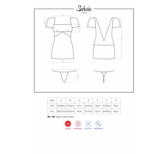 Košieľka Sedusia chemise - Obsessive