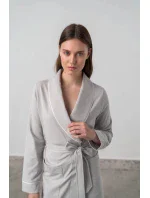 Dámský župan světle šedý model 19424534 - Vamp Dámský župan světle šedý model 19424534 - Vamp