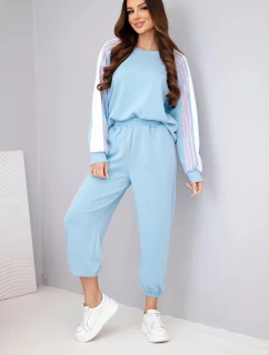 Dámsky maslový set s elastickým lemom modrý