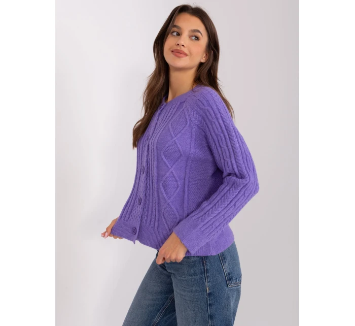 Sweter AT SW fioletowy model 18959471 - FPrice Sweter AT SW fioletowy model 18959471 - FPrice