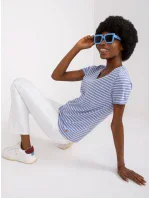 Tričko D16054M02431A bielej a modrej Tričko D16054M02431A bielej a modrej