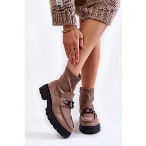 Dámské semišové kozačky La.Fi 250042B-SU Béžove Dámské semišové kozačky La.Fi 250042B-SU Béžove