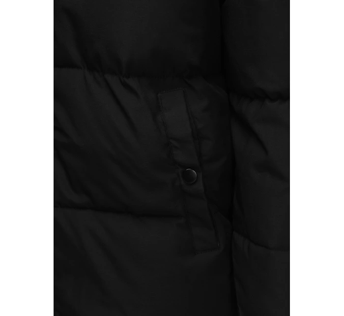 Pánska zimná bunda s kapucňou čierna FashionStreet TX5132