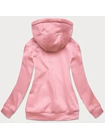 Dámská tepláková mikina v pudrově růžové barvě model 20612945 - J.STYLE Dámská tepláková mikina v pudrově růžové barvě model 20612945 - J.STYLE