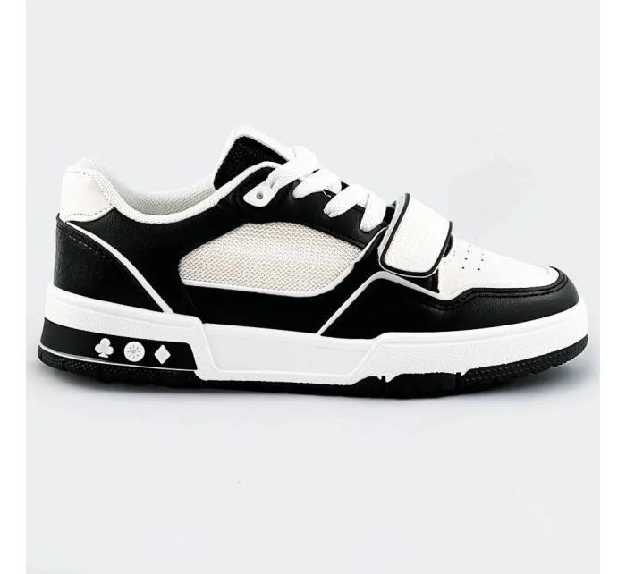 Čierno-biele dámske dvojfarebné tenisky "adidasky" (AD-585)