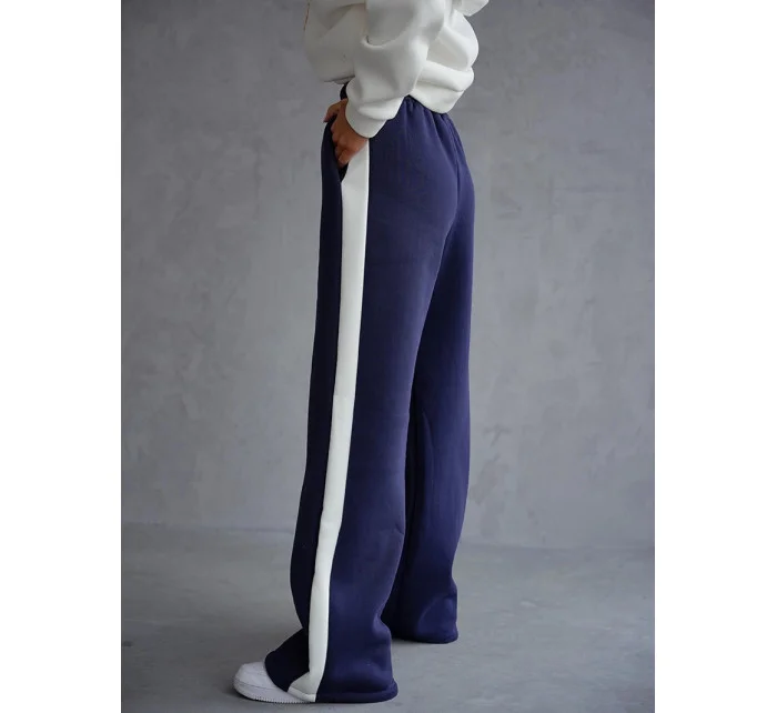 modrý hrubší dámský bavlněný komplet s rozepínací mikinou model 20905694 - Moon