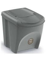 Odpadkové koše 25 l sortibox set4 ks sivý kameň detské