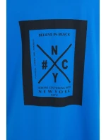 Nevädza modrá bunda s kapucňou nadmernej veľkosti