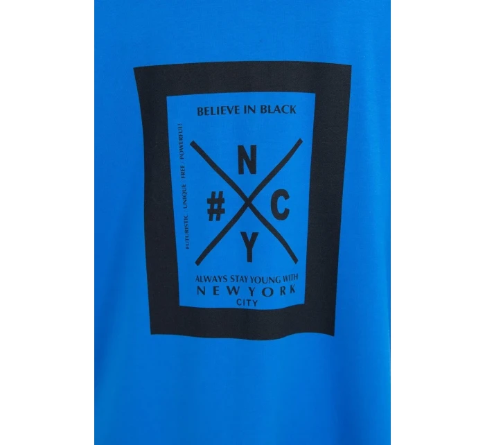 Nevädza modrá bunda s kapucňou nadmernej veľkosti