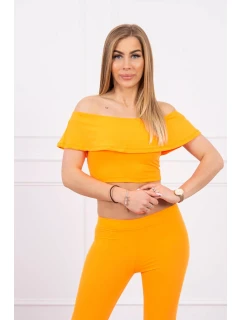 Sada s volánikmi oranžová neónová