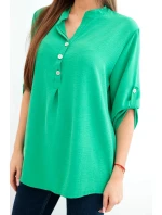 Halenka s delším zadním dílem zelená