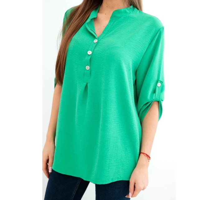 Halenka s delším zadním dílem zelená