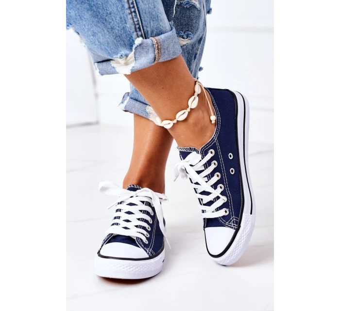 Dámské Klasické Tenisky Tmavě Modré model 21558092 - Boto Dámské Klasické Tenisky Tmavě Modré model 21558092 - Boto