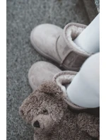 Dziecięce Ocieplane Botki Śniegowce Jasnobeżowe Gooby