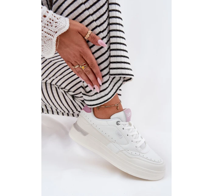 Dámské Tenisky Na Platformě  WOMEN LOW Bílé model 21695018 - Lee