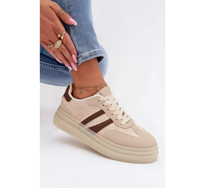 Dámské tenisky na platformě Béžové Galleria