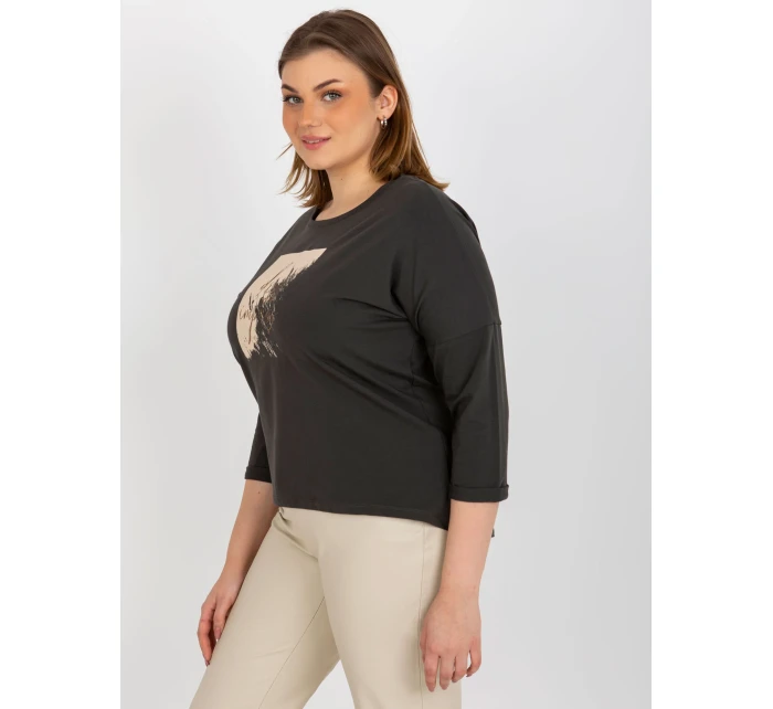 Dámska blúzka RV BZ 8484.15P tmavá khaki - FPrice