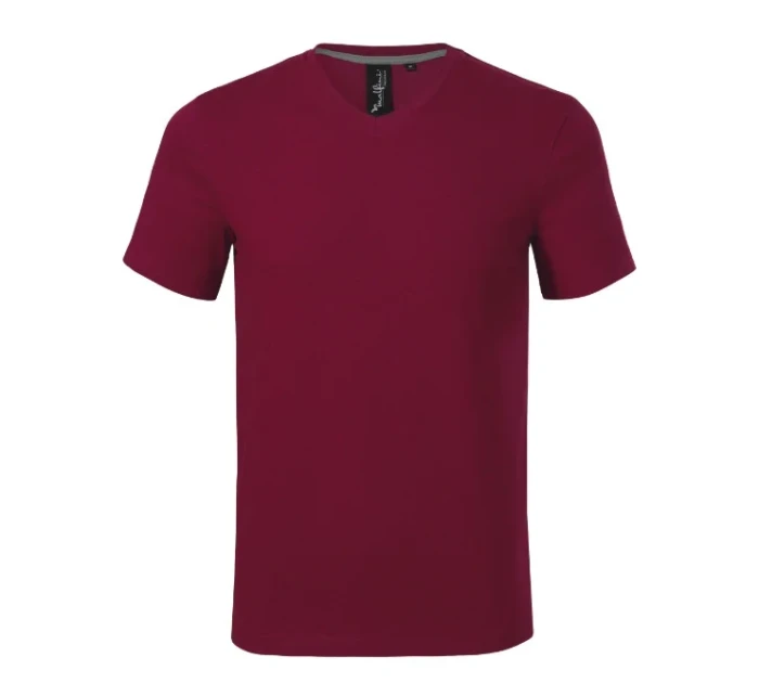 Akčné tričko s výstrihom do V granátovej farby