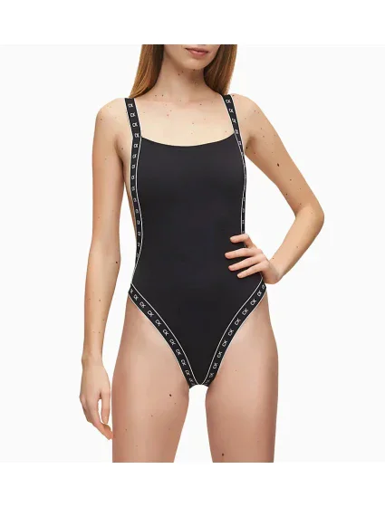 Jednodielne plavky KW0KW00971-BEH čierna - Calvin Klein