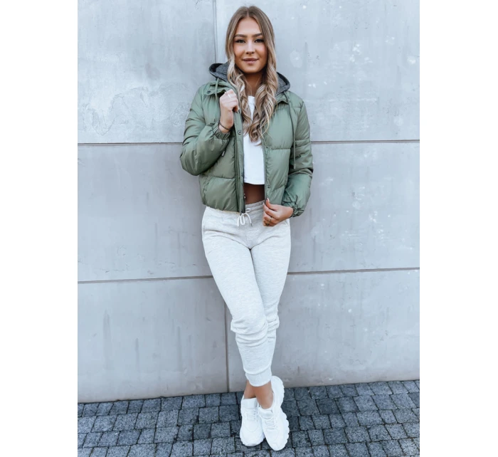 Dámská prošívaná bunda zelená Dstreet model 21971038 - FashionStreet