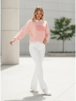 Dámská oversize mikina s potiskem růžová Dstreet model 21989129 - FashionStreet