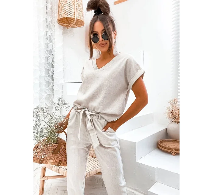 Béžová dámska súprava s bielizňou (751)