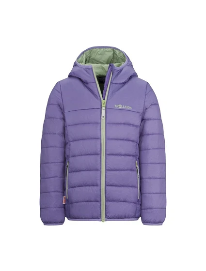 Eikefjord Jacket dievčenská ultraľahká prechodná bunda lila/pistáciovo zelená (464-118)