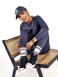 Damskie Wysokie Trampki Big Star DD274330 Czarne