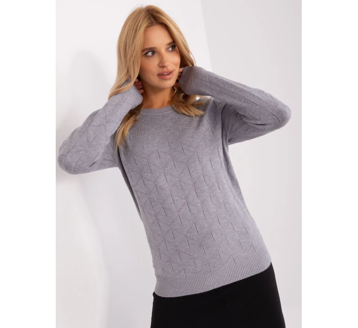 Sweter AT SW model 18900737 szary - FPrice Sweter AT SW model 18900737 szary - FPrice