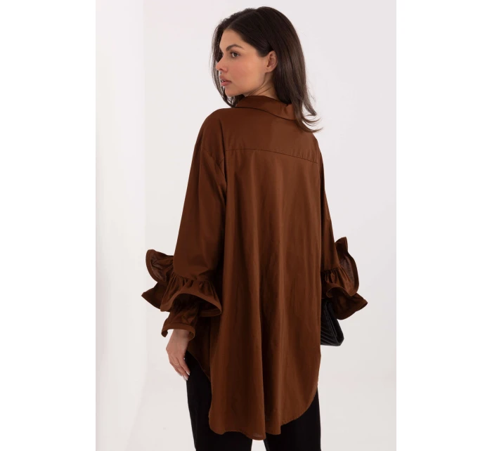 Košeľa s dlhým rukávom model 222314 Taliansko Moda Košeľa s dlhým rukávom model 222314 Taliansko Moda