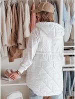 Dámská přechodná prošívaná vesta bílá Dstreet model 21987079 - FashionStreet Dámská přechodná prošívaná vesta bílá Dstreet model 21987079 - FashionStreet