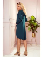 328-4 AMELIA Klokanka s kapucňou - BOTTLE GREEN