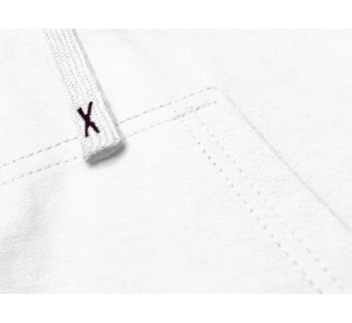 Krátká bílá tepláková mikina s kapucí model 18378838 - J.STYLE