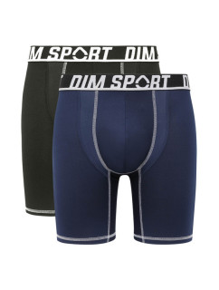 Pánske športové boxerky 2 ks DIM SPORT LONG BOXER 2x - DIM SPORT - čierna