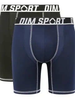 Pánské sportovní boxerky 2 ks DIM SPORT LONG BOXER 2x - DIM SPORT - černá